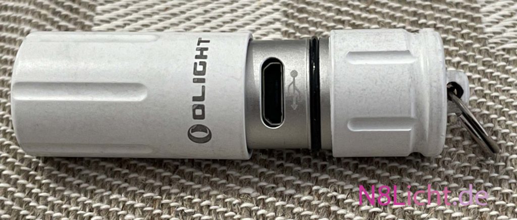 iTHX Ladebuchse - weiß Aluminium - limitiert - Taschenlampe von Olight