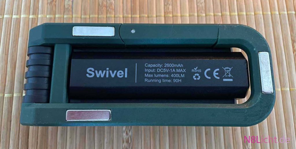 Arbeitsleuchte Swivel Werkstattlampe Rückseite mit Magneten