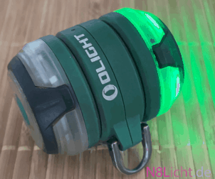Gober Kit OD Grün - angeschaltet grün - schnell blinkend für entladenen Akku