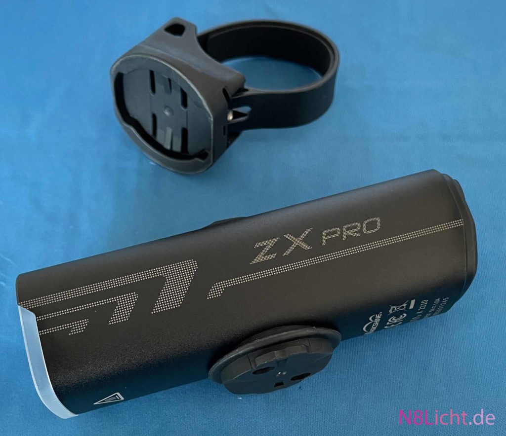 Fahrradlampe ZX Pro - Lampe und Halter getrennt
